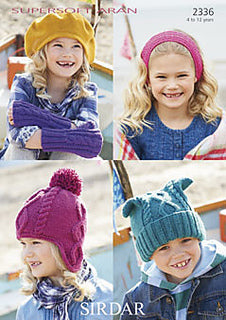 Leaflet 2336 - Sirdar 10 ply Hats 4-12 yrs