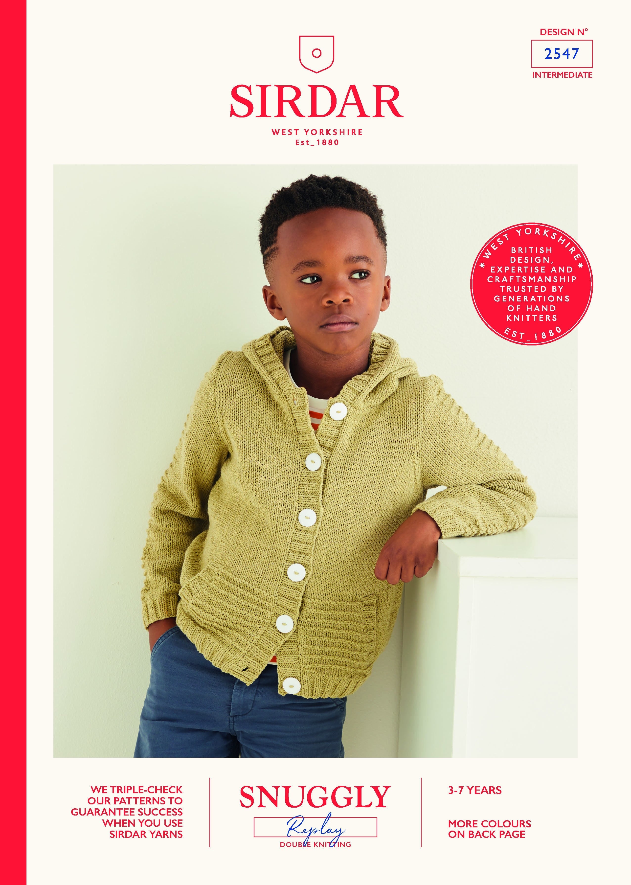 Leaflet 2547 - Sirdar DK cardigan with hood