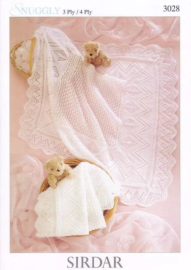 Leaflet 3028 - Sirdar Snuggly 3 ply & 4 ply shawl
