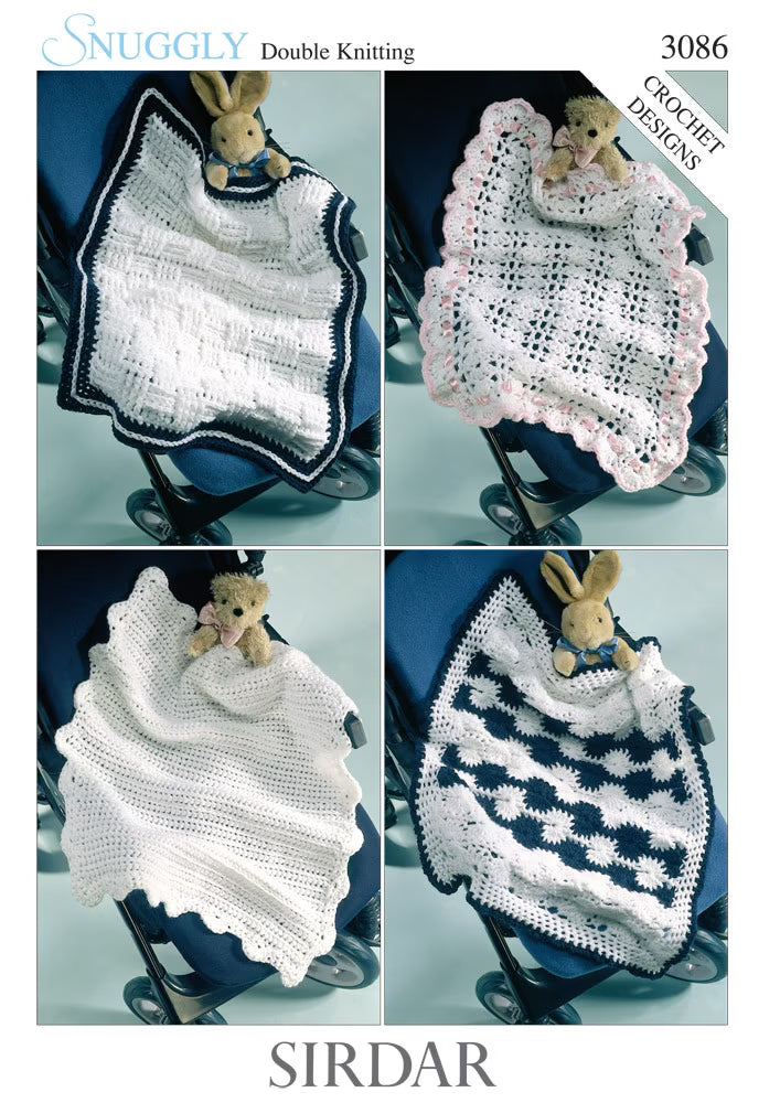 Leaflet 3086 - Sirdar DK Crochet Baby Blankets
