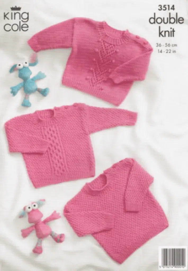 Leaflet 3514 - King Cole DK jumpers