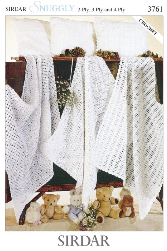 Leaflet 3761 - Sirdar Snuggly 2 3 & 4 ply blankets