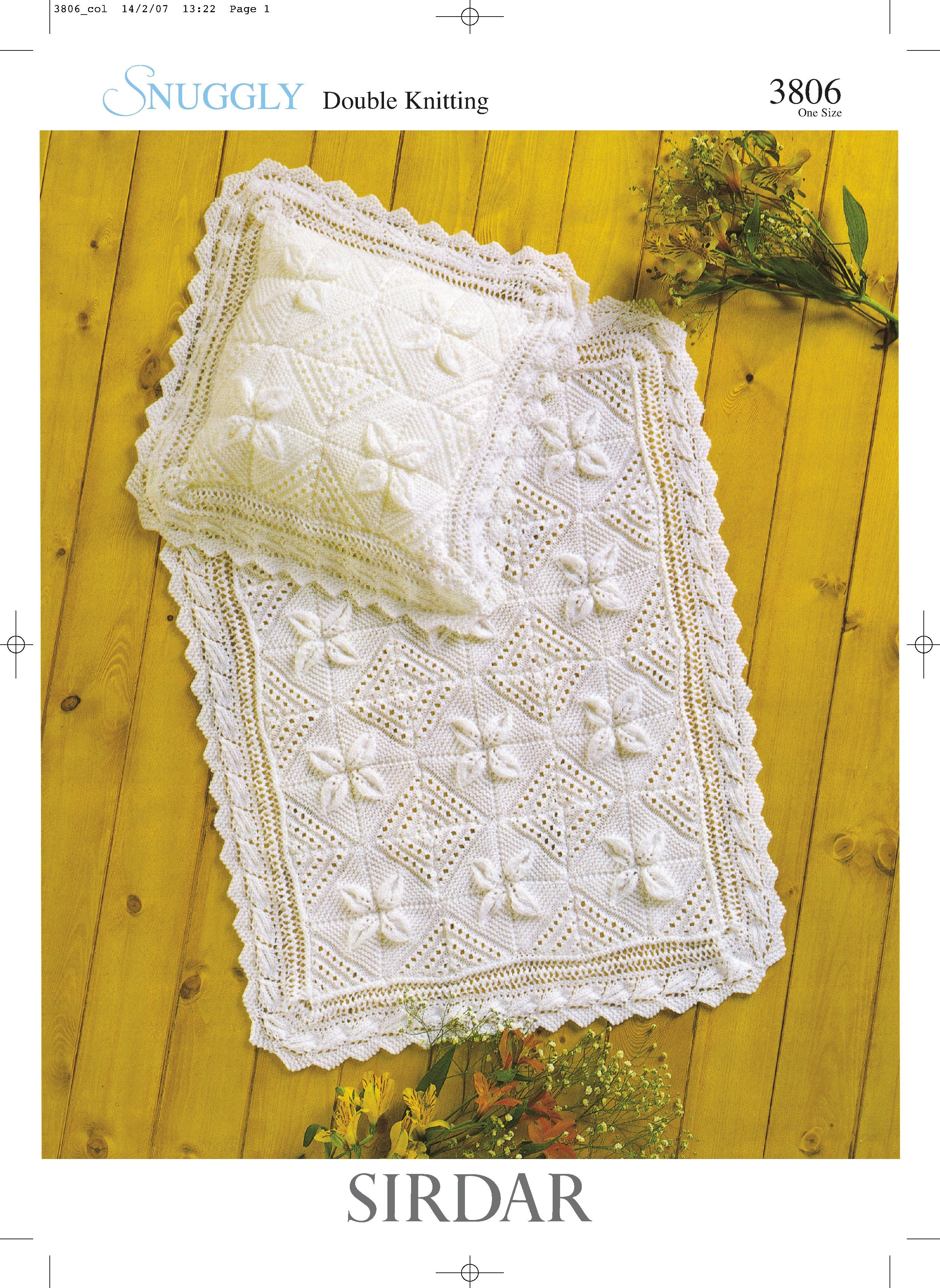 Leaflet 3806 - Sirdar DK blanket & pillowcase