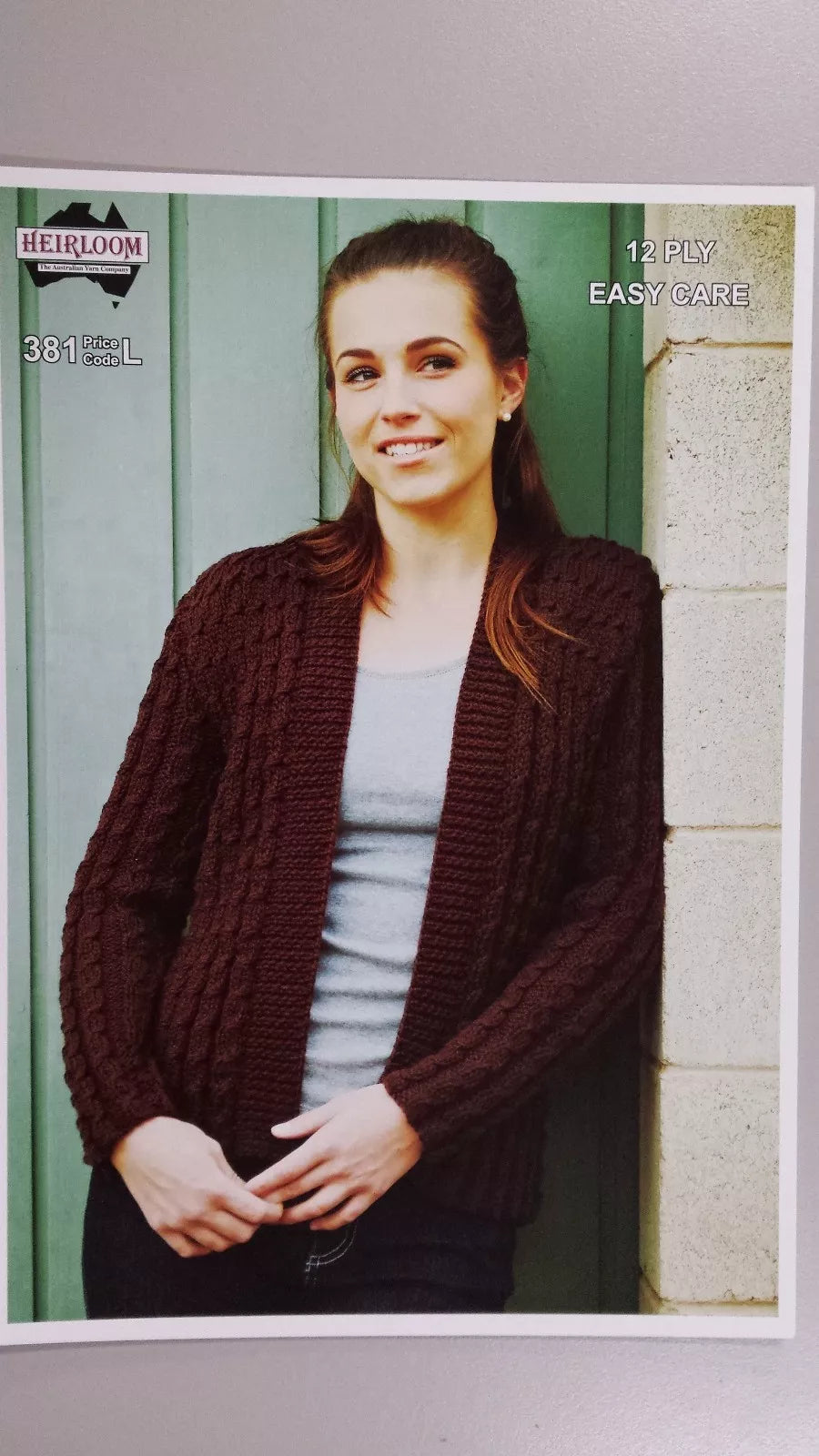 Leaflet 381 - Heirloom 12 Ply Ladies Cardigan