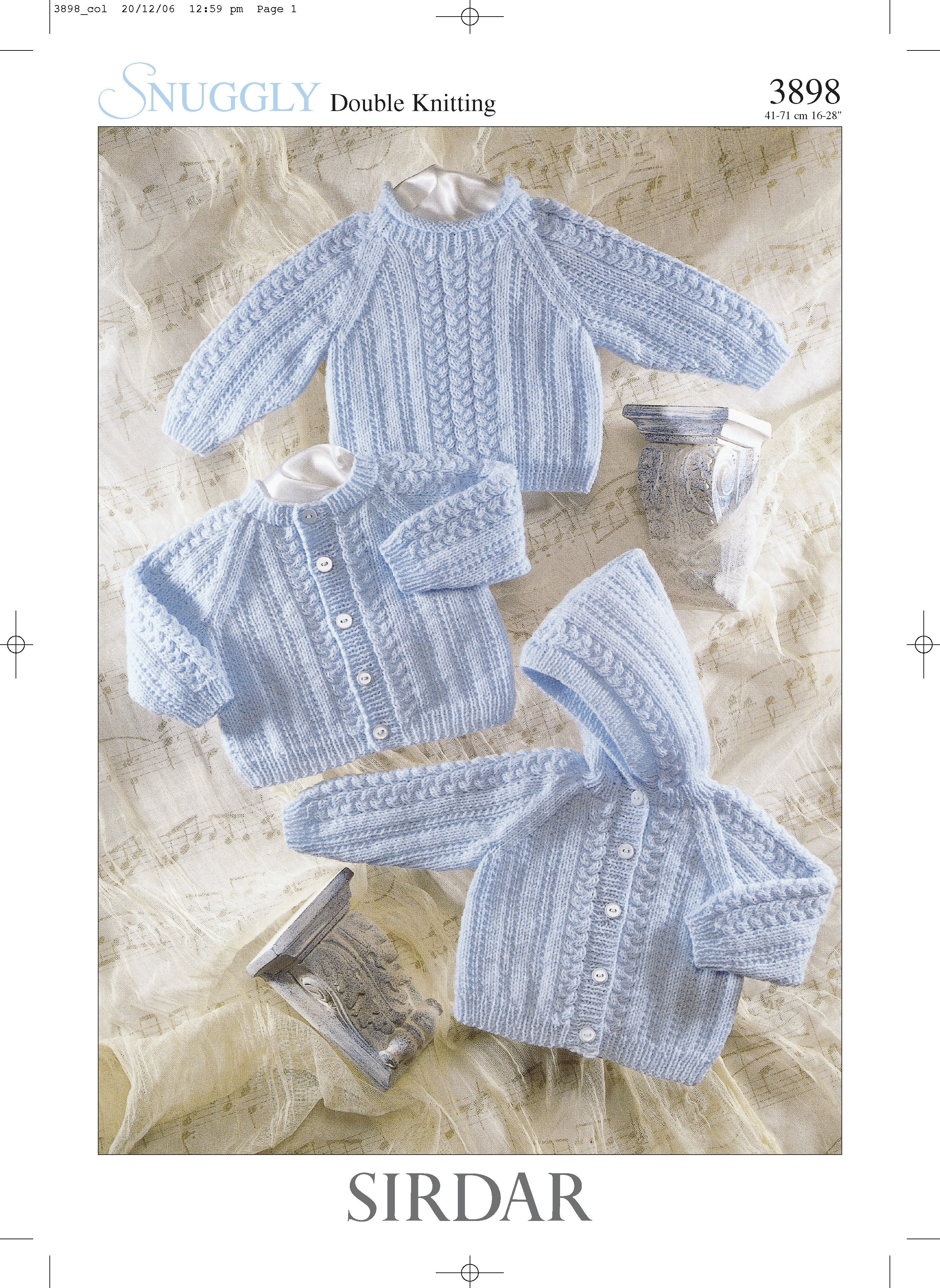 Leaflet 3898 - Sirdar DK Jumper, Cardigan & Hoodie 0 - 8 yrs