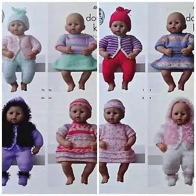 Leaflet 4000 - King Cole DK dolls clothes
