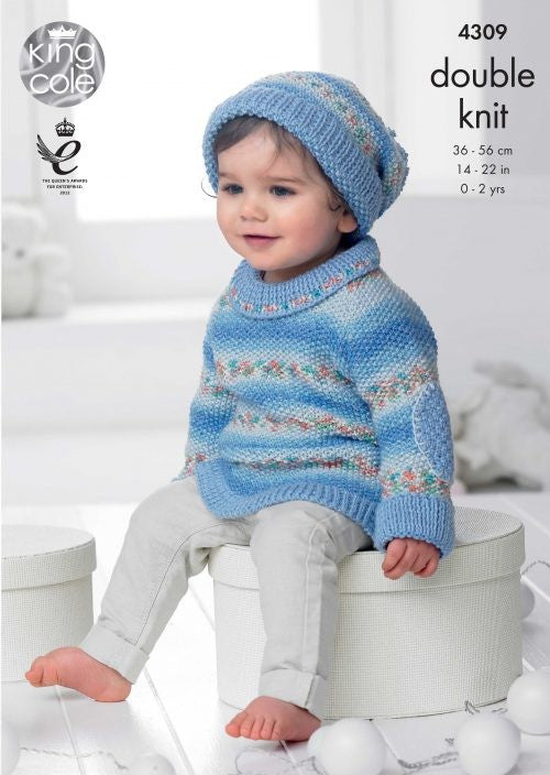 Leaflet 4309 - King Cole DK hoodie, jumper & hat