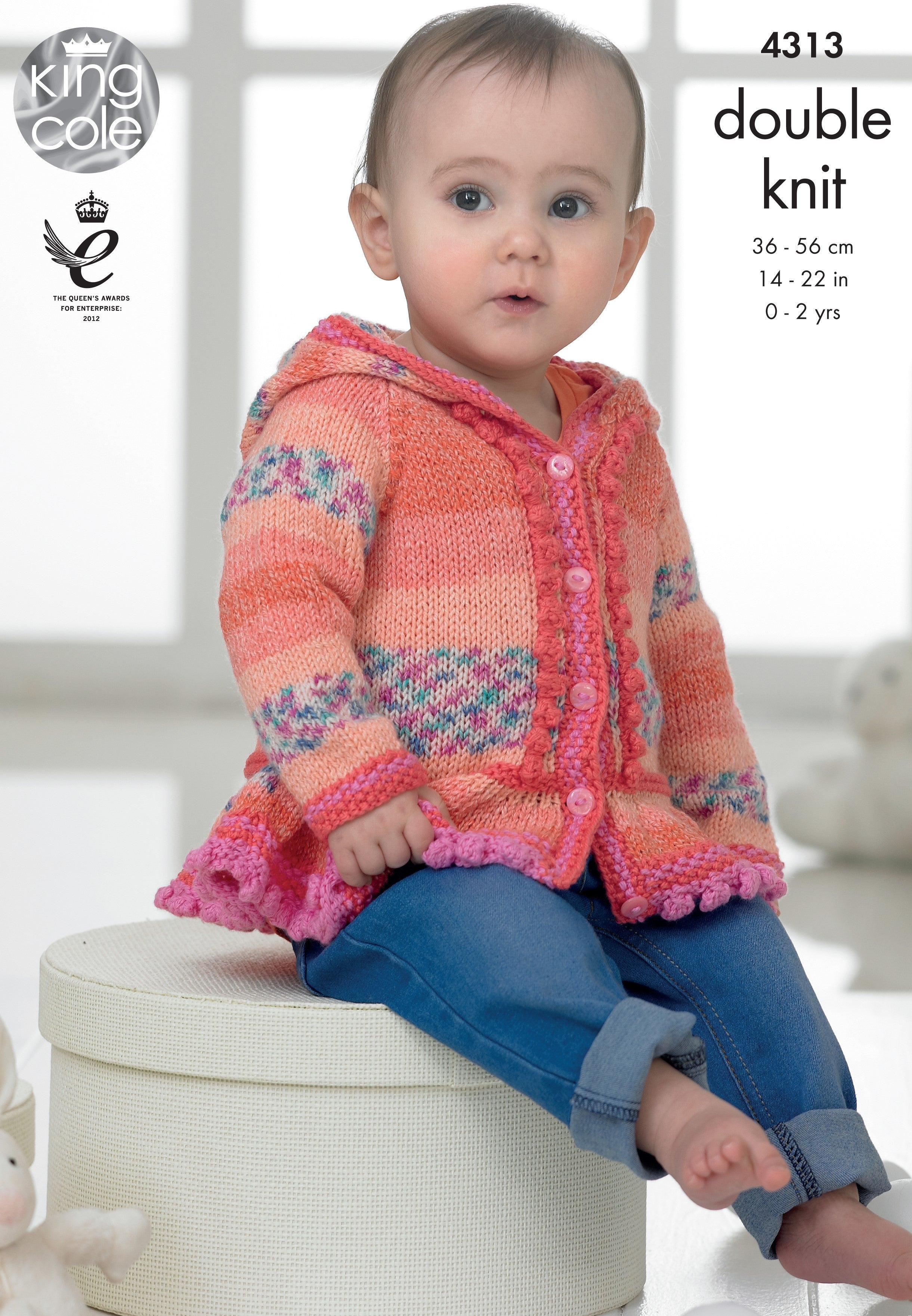 Leaflet 4313 - King Cole DK cardigan, dress, poncho & mitts
