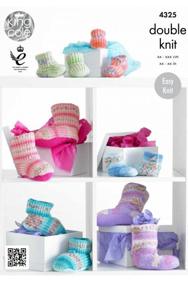 Leaflet 4325 - King Cole DK bootees