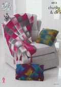 Leaflet 4413 - King Cole Riot Chunky and DK blanket & cushions