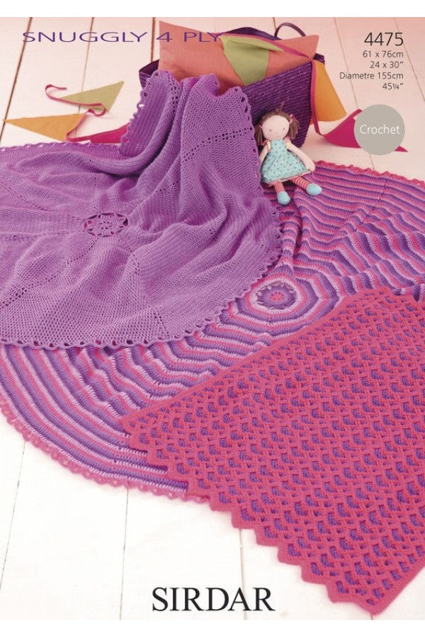 Leaflet 4475 - Sirdar 4 Ply crochet blankets