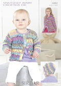 Leaflet 4482 - Sirdar Crofter Cardigan & hat 0 to 7 yrs.