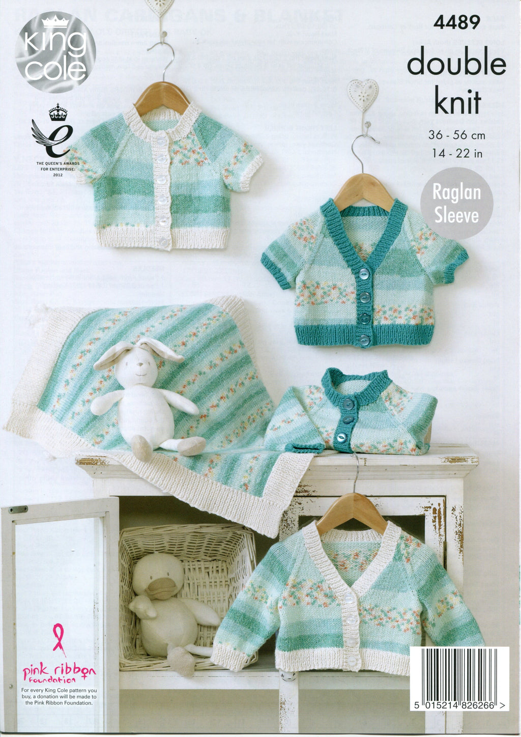 Leaflet 4489 - King Cole DK cardigans & blanket