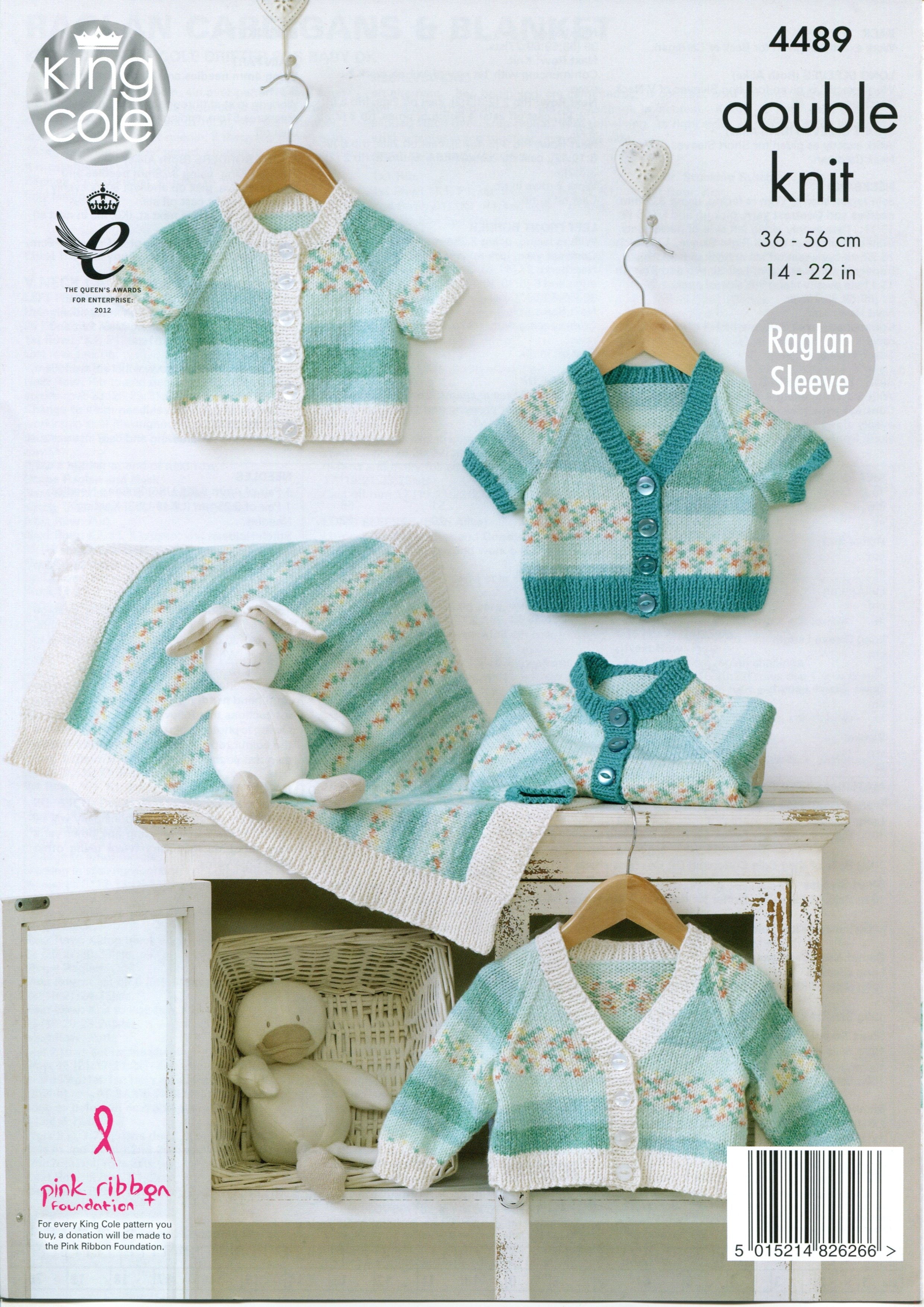 Leaflet 4489 - King Cole DK cardigans & blanket