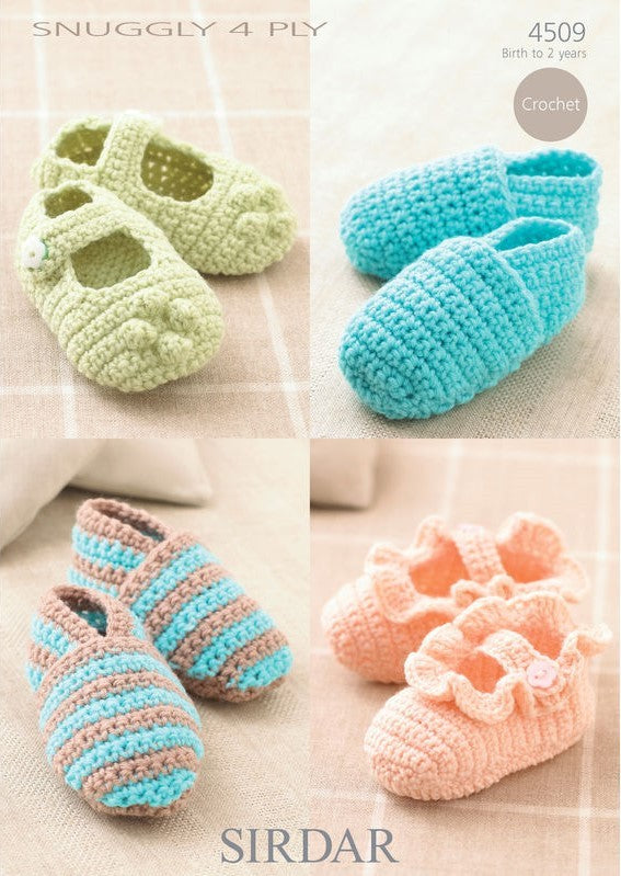 Leaflet 4509 - Sirdar Snuggly 4 Ply Shoes
