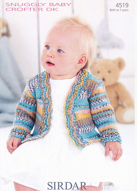 Leaflet 4519 -Sirdar Crofter DK Jacket 0-7 yrs