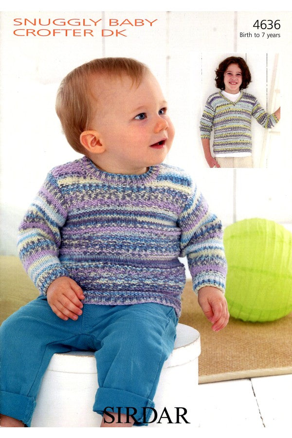 Leaflet 4636 - Sirdar Snuggly Baby Crofter DK jumper