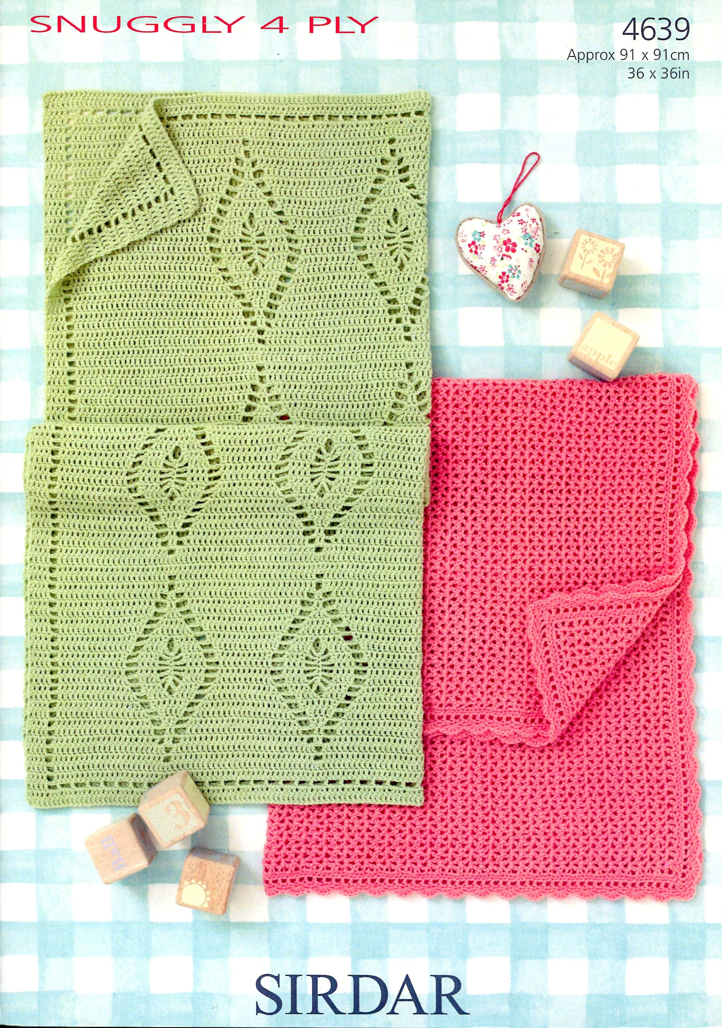 Leaflet 4639 - Sirdar 4 ply crochet blankets