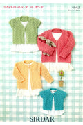Leaflet 4643 - Sirdar Snuggly 4 Ply cardigans