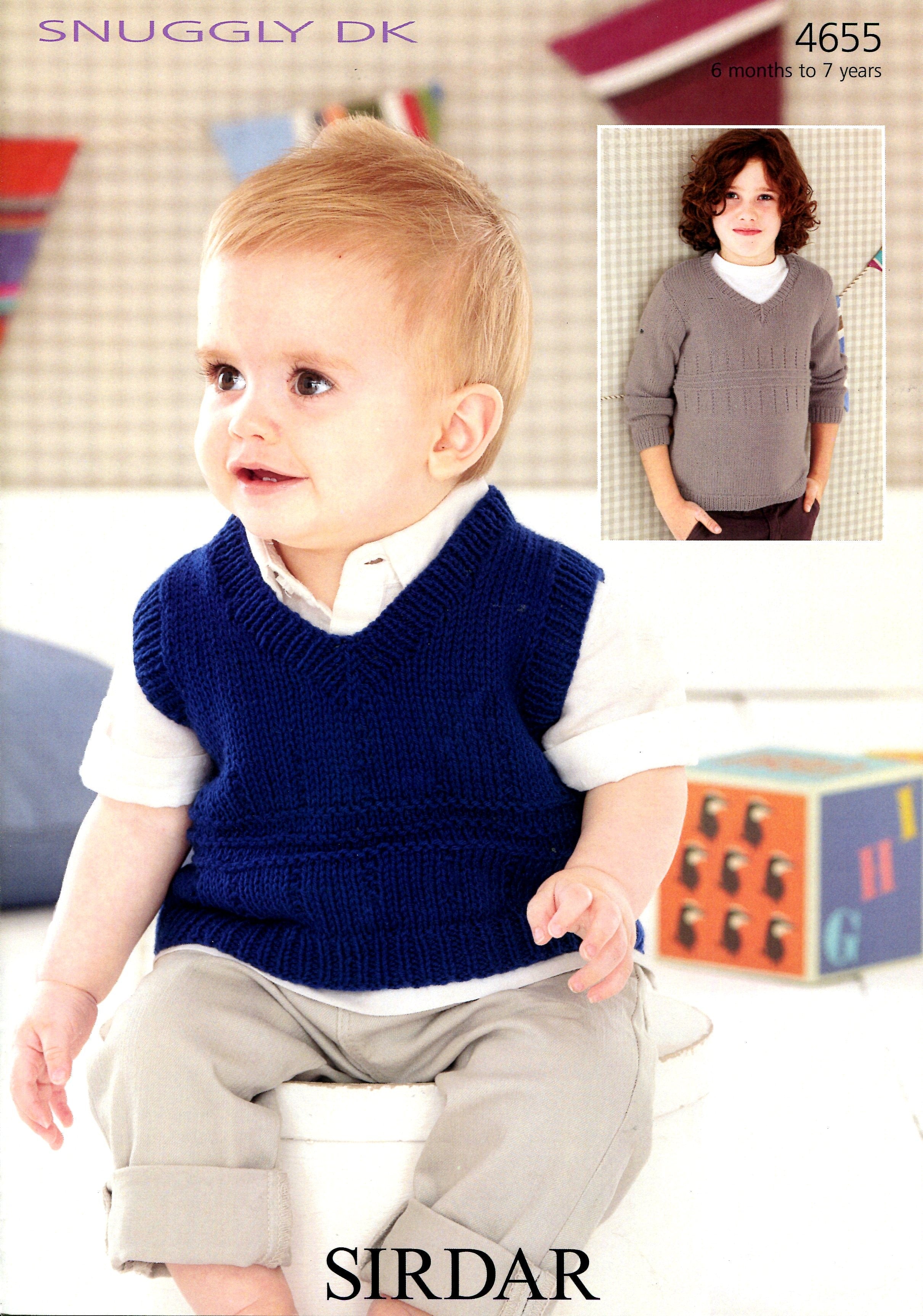Leaflet 4655 - Sirdar Snuggly DK jumper & vest