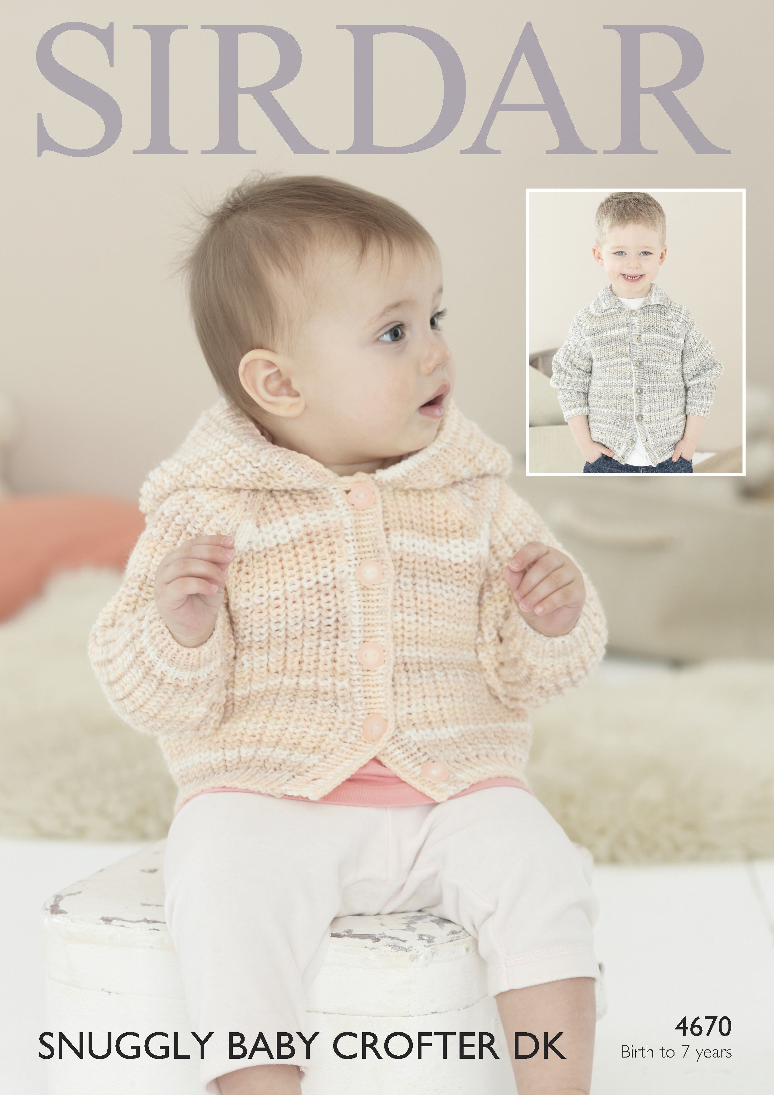 Leaflet 4670 - Sirdar DK cardigan & hoodie 