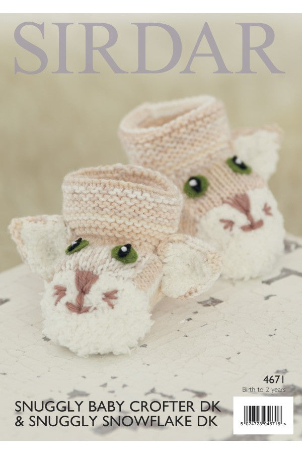 Leaflet 4671 - Sirdar dk bootees & backpack