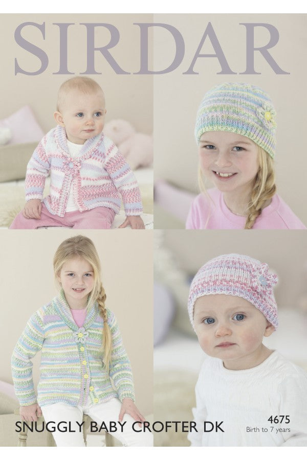 Leaflet 4675- Sirdar Snuggly Baby Crofter DK cardigan & hats