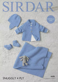 Leaflet 4686 - Sirdar Snuggly 4 ply Prem - 2 yrs Jacket, hat, sox & blanket