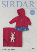 Leaflet 4687 - Sirdar 4 Ply Prem to 2 Years Hoodie & blanket