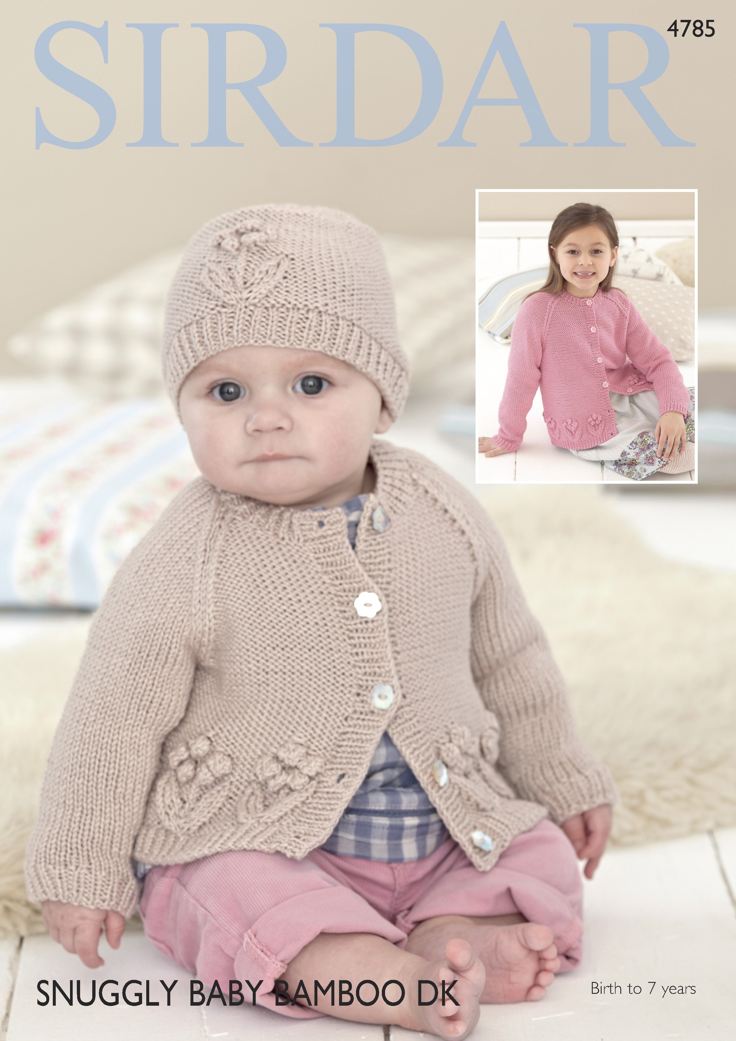 Leaflet 4785 - Sirdar Snuggly Baby Bamboo DK cardigan & hat