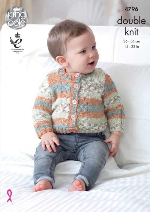 Leaflet 4796 - King Cole DK cardigans & vests
