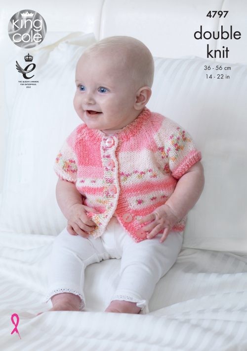 Leaflet 4797 - King Cole DK cardigan & blanket
