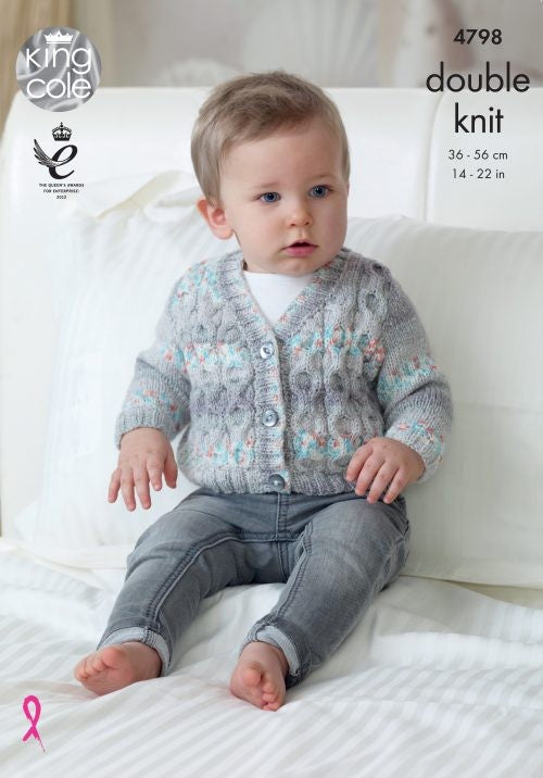 Leaflet 4798 - King Cole DK cardigans & vests