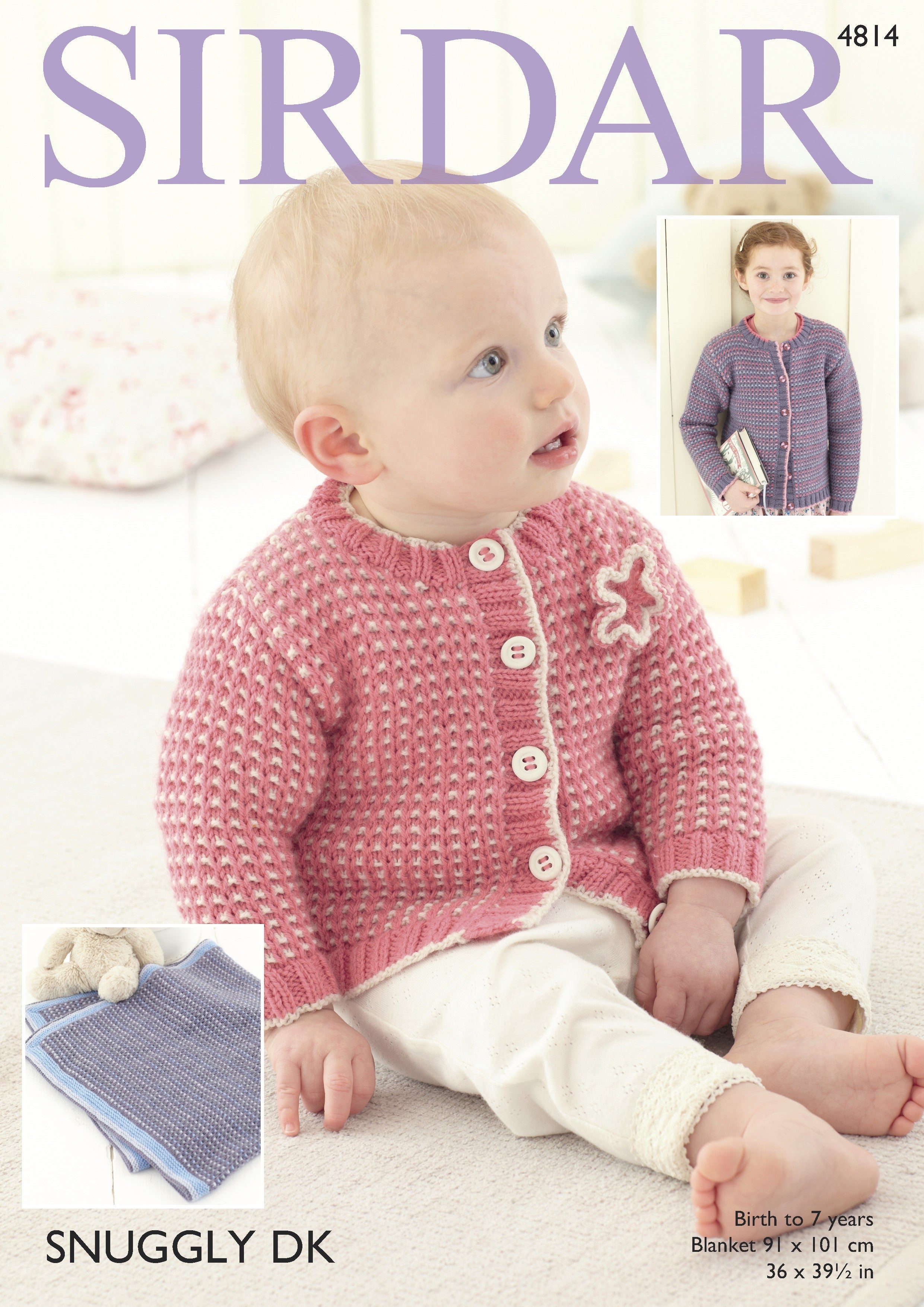 Leaflet  4814 - Sirdar DK cardigan & blanket