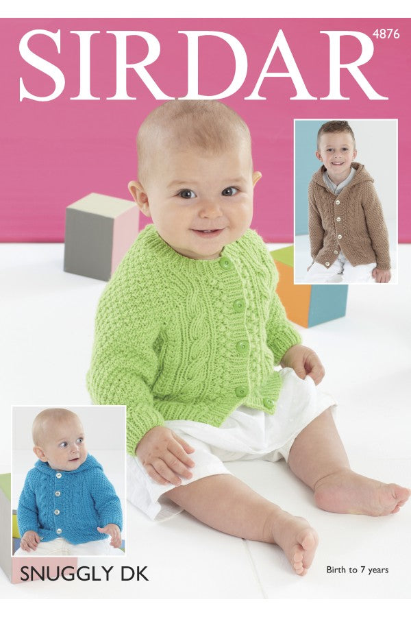 Leaflet 4876 - Sirdar DK Aran cardigan & Hoodie Birth - 7 yrs