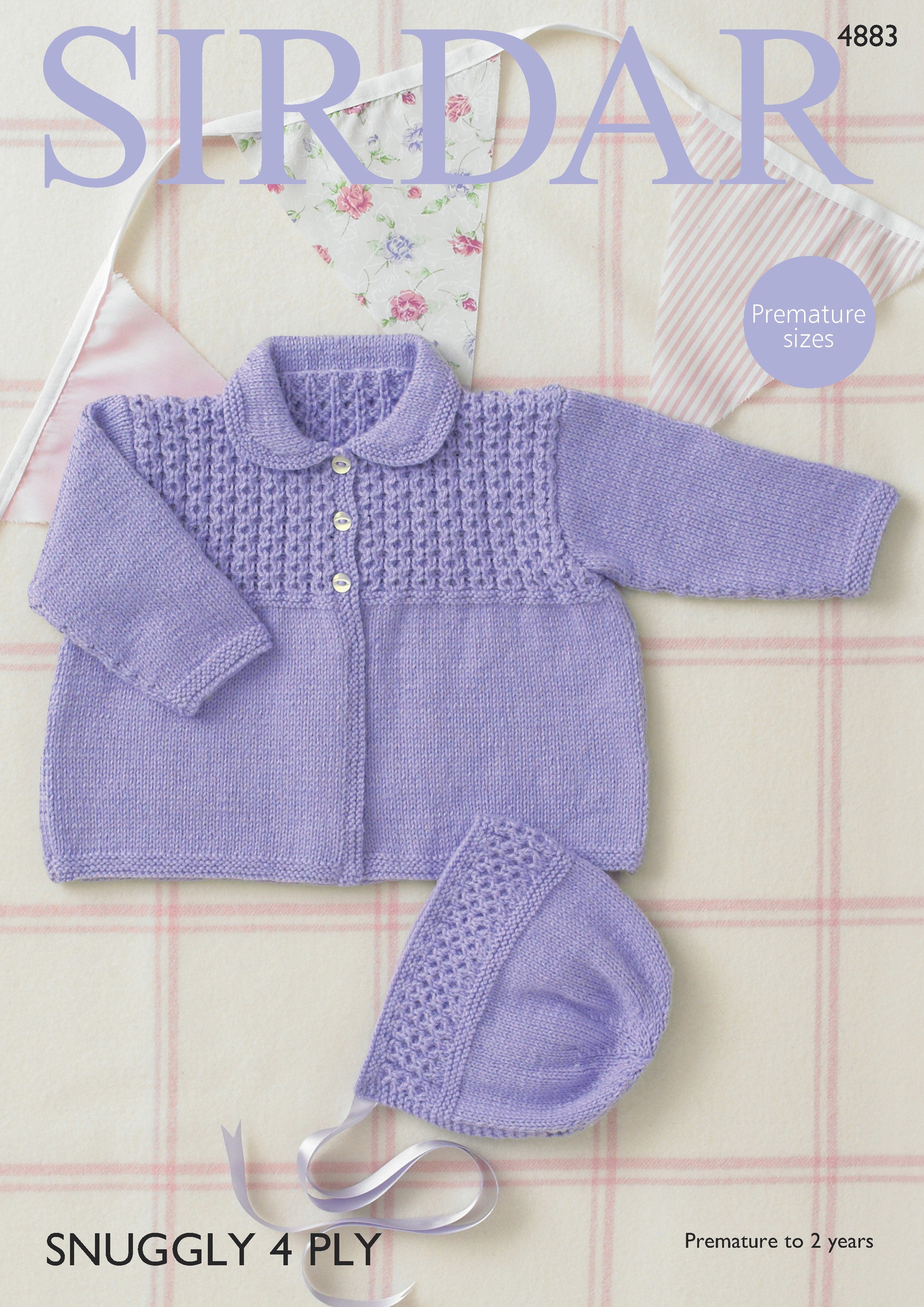 Leaflet 4883 - Sirdar 4 Ply jacket & bonnet