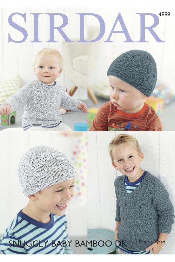 Leaflet 4889 - Sirdar DK jumper & hats