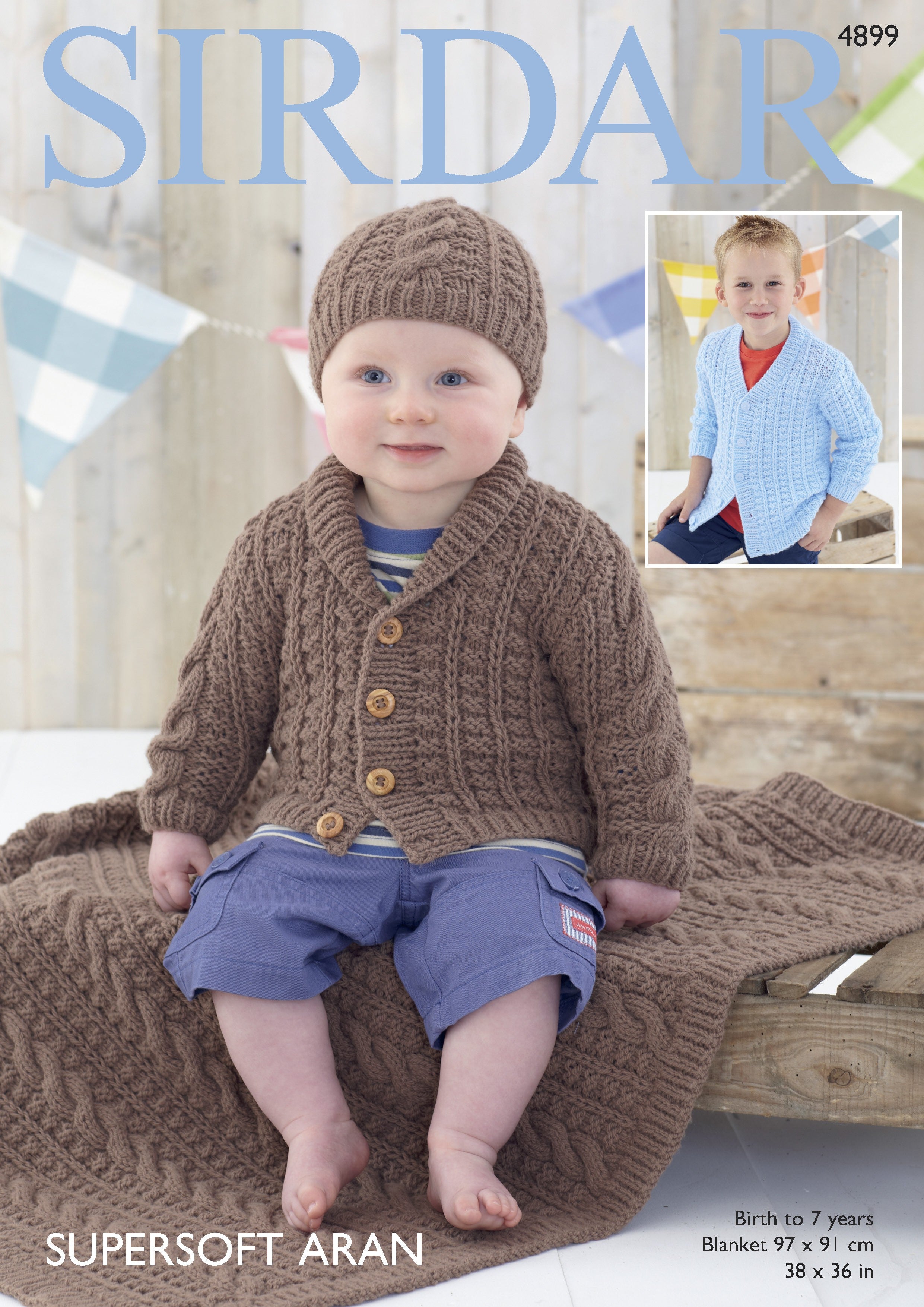 Leaflet 4899 - Sirdar 10 Ply Aran jacket hat