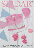 Leaflet 4920 - Sirdar DK Crochet  jacket, bonnet, bootees & mitts