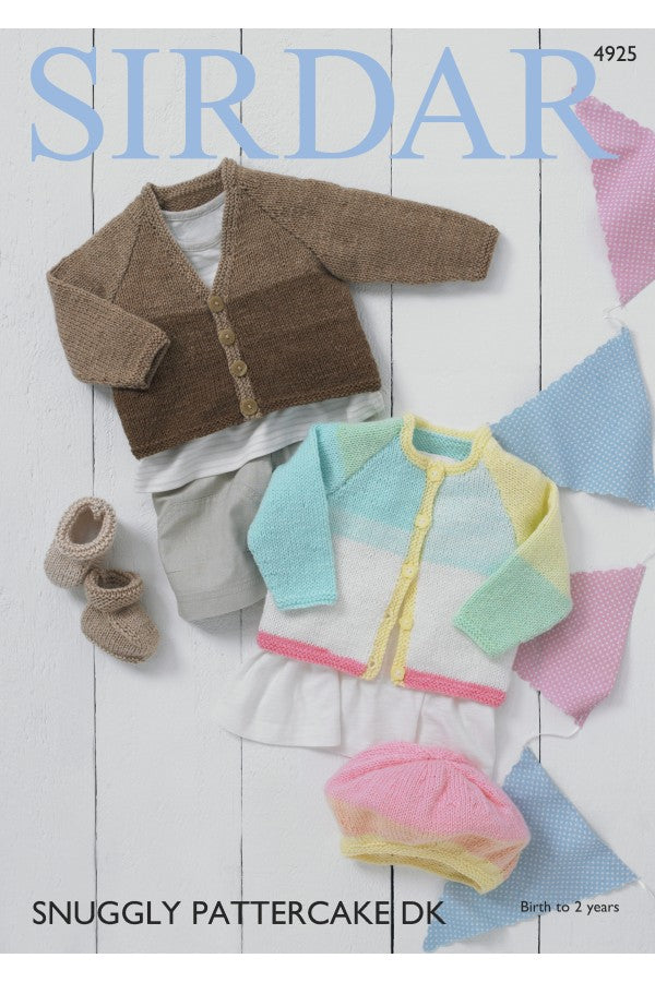 Leaflet 4925 - Sirdar Snuggly DK cardigan, hat & bootees