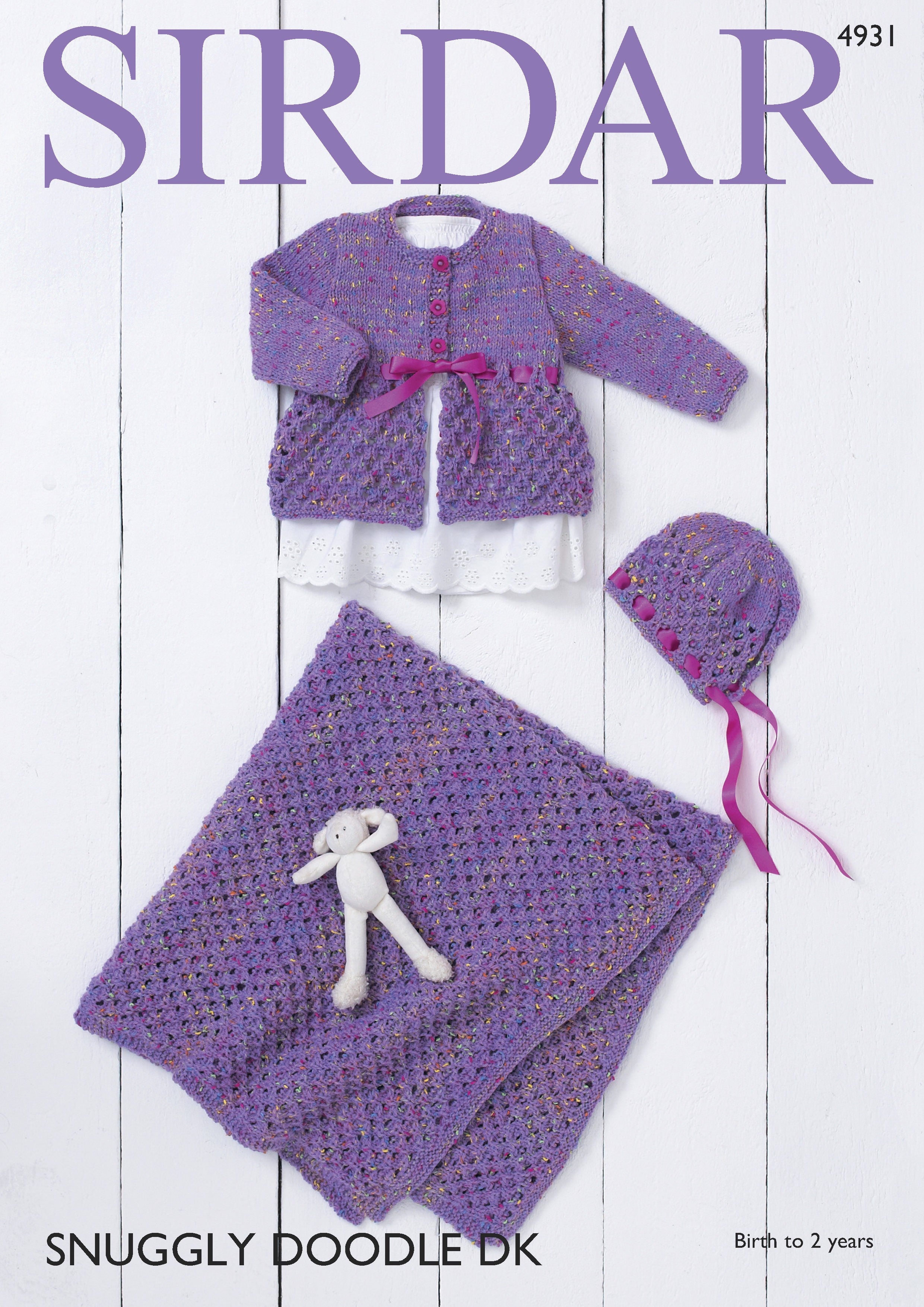 Leaflet 4931 - Sirdar DK jacket, bonnet & blanket 