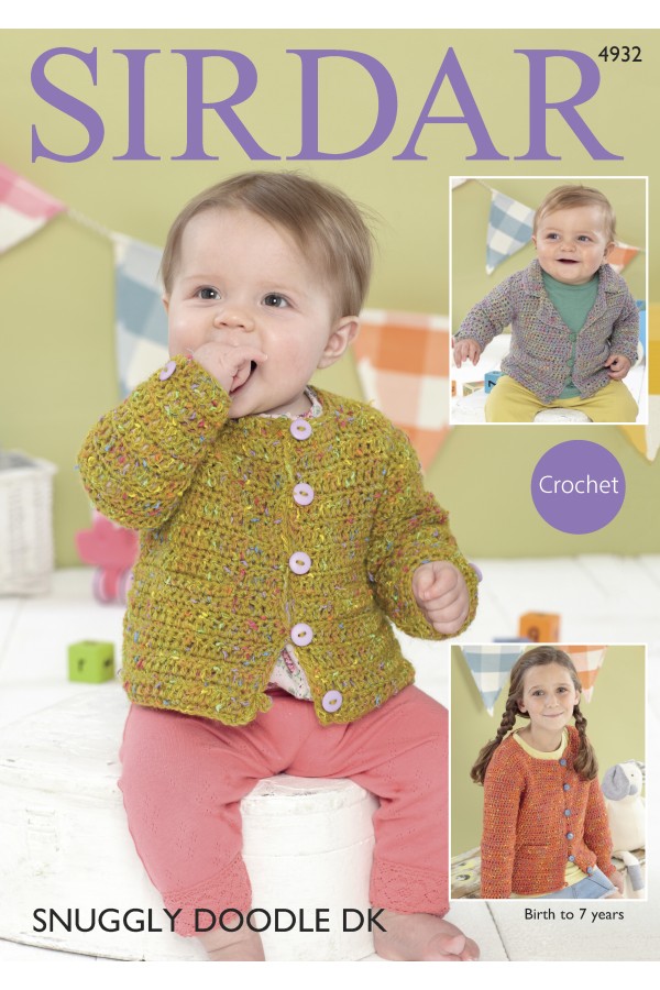 Leaflet 4932 - Sirdar DK Crochet Cardigans