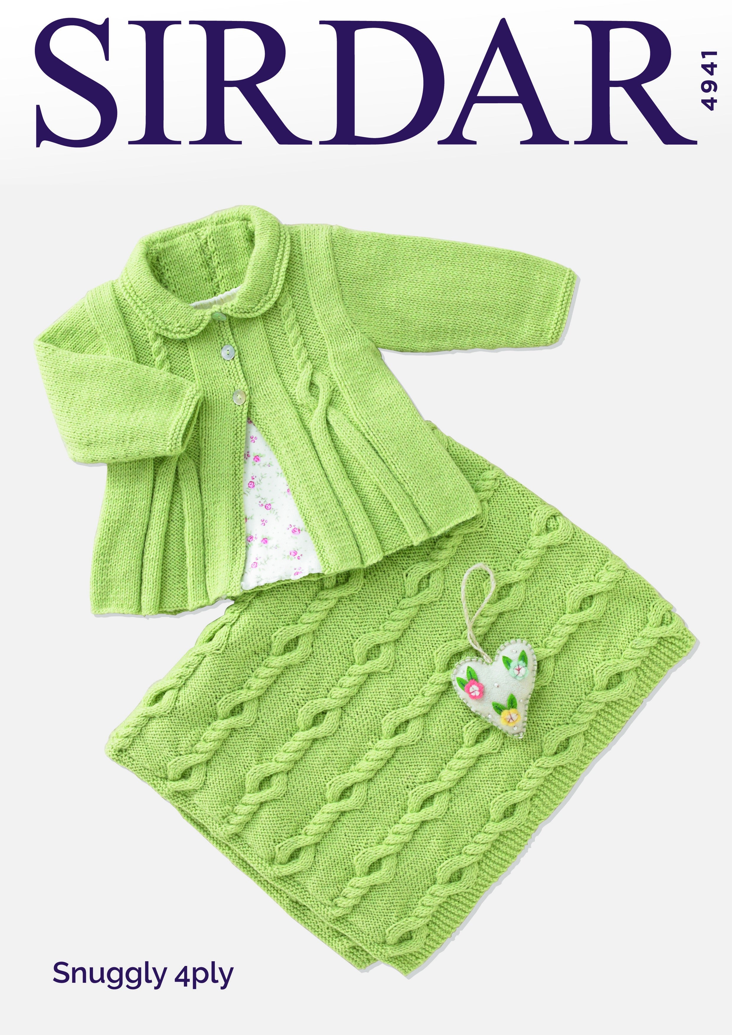 Leaflet 4941 - Sirdar 4 Ply jacket & blanket