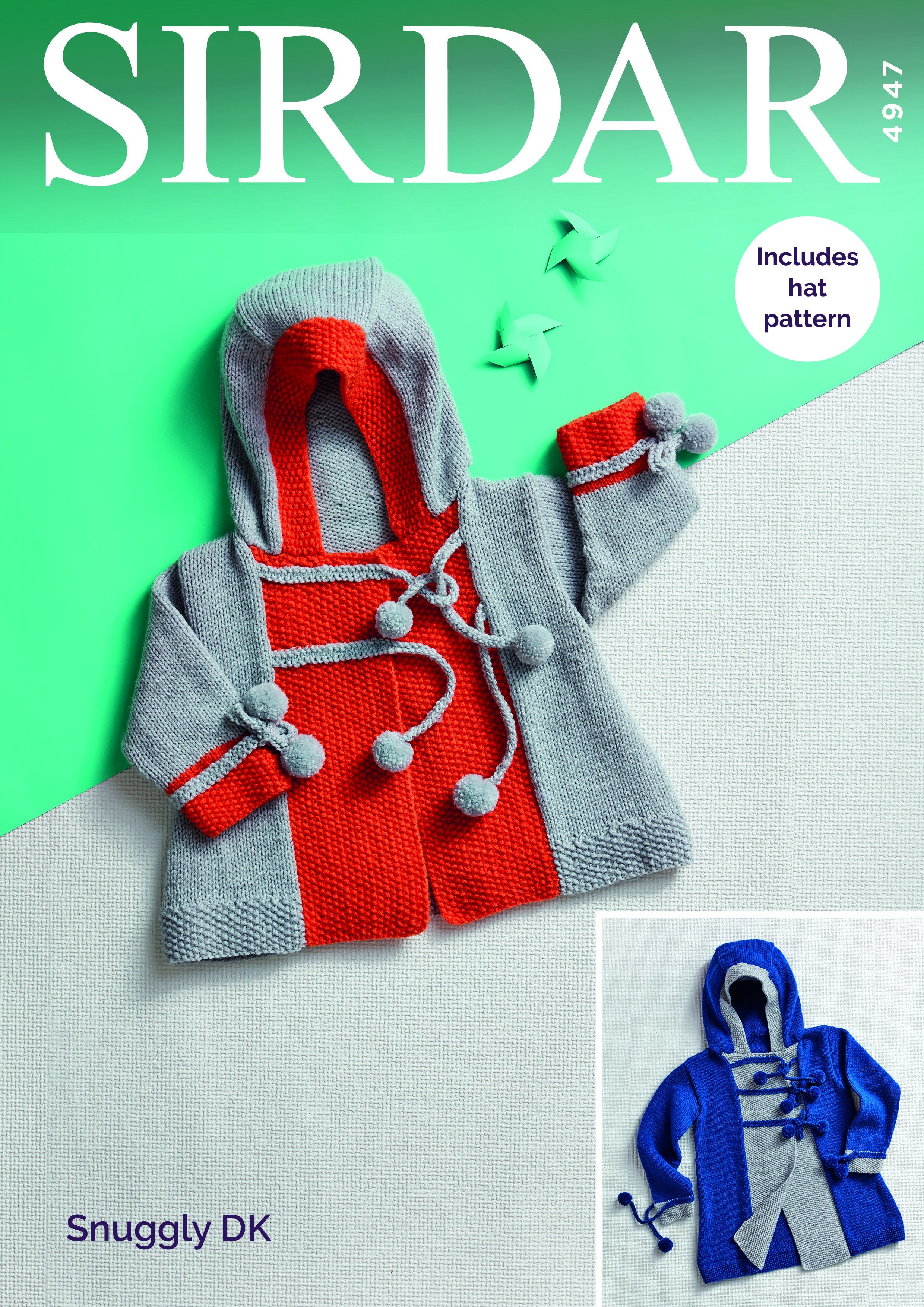 Leaflet 4947- Sirdar Snuggly DK hooded jacket