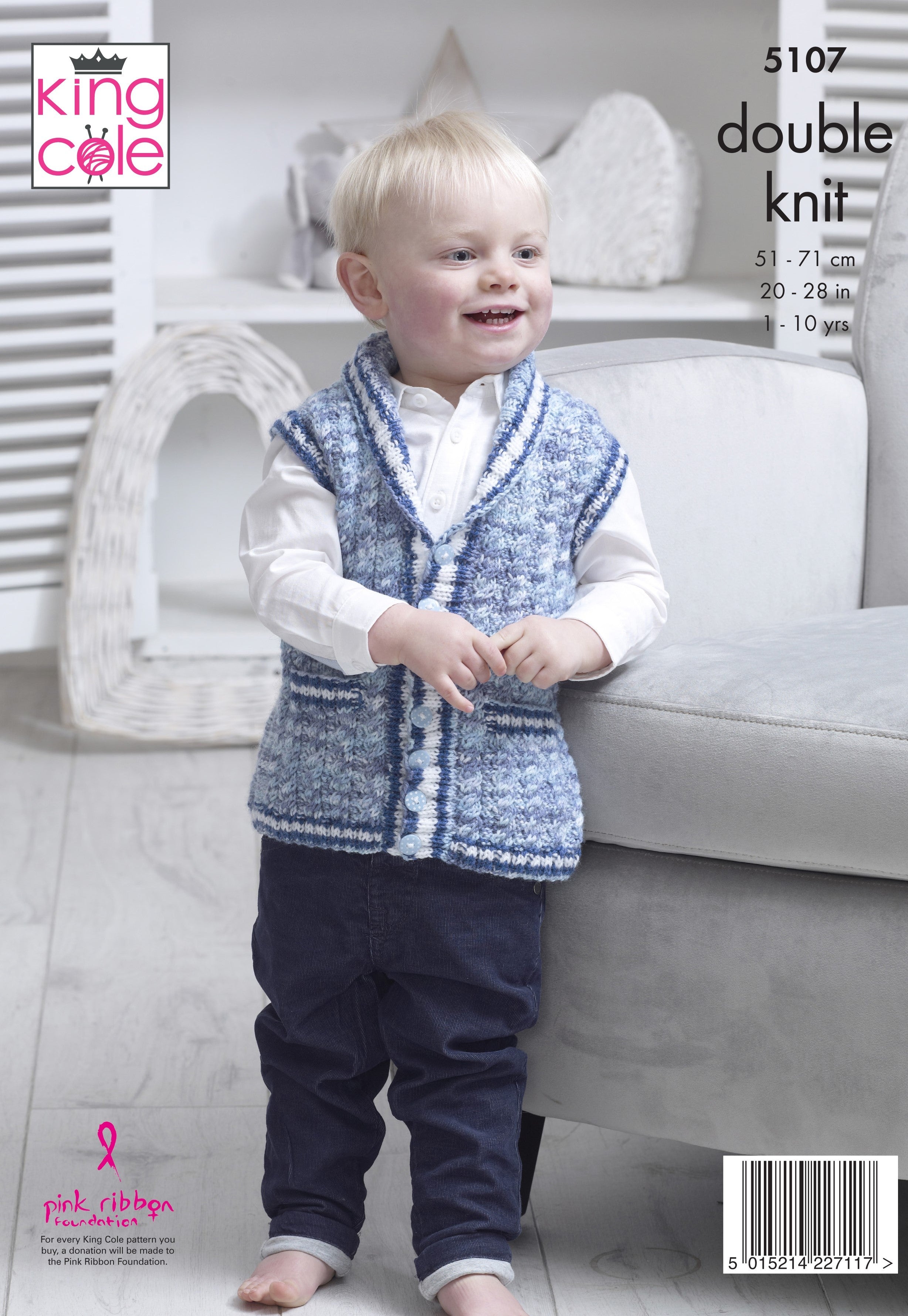 Leaflet 5107 - King Cole DK jumper & vest
