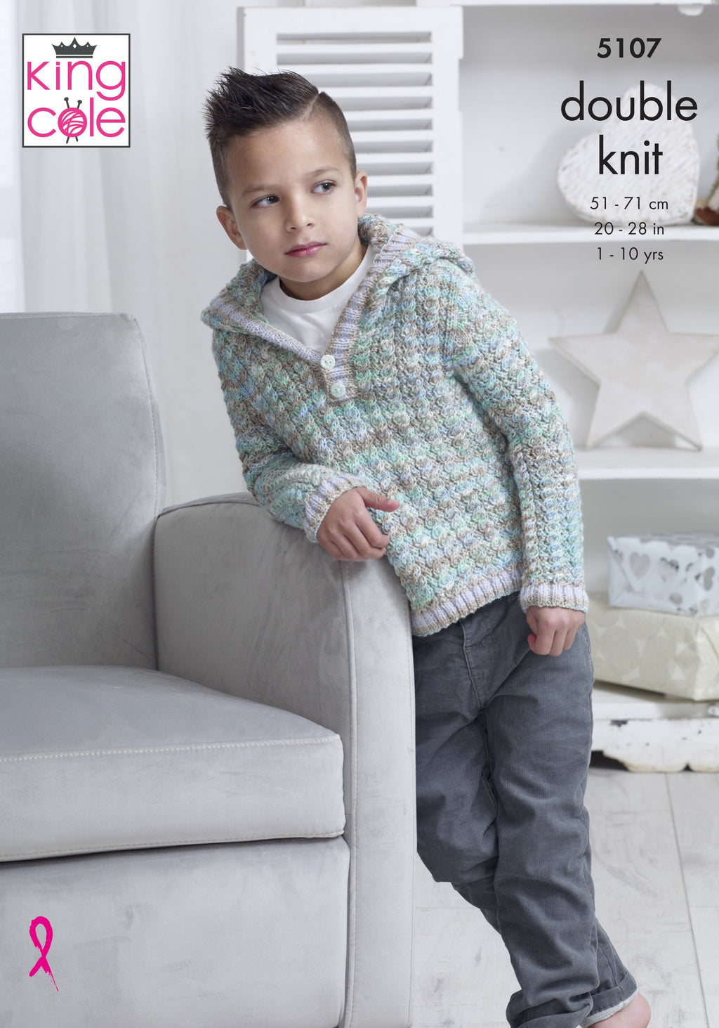 Leaflet 5107 - King Cole DK jumper & vest