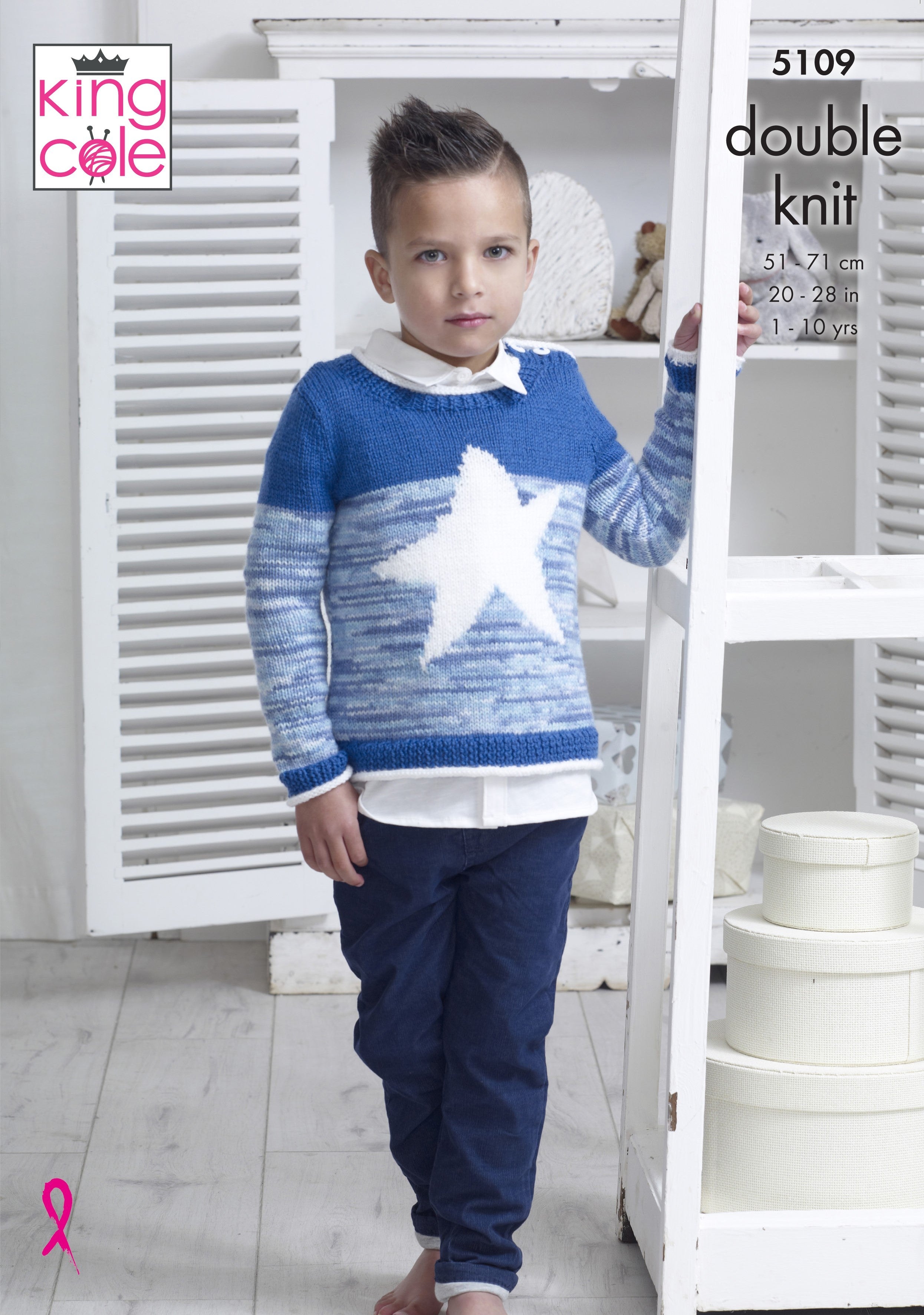 Leaflet 5109 - King Cole DK jumper & vest