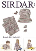 Leaflet 5150 - Sirdar  Snuggly Baby Crofter DK dress & blanket 