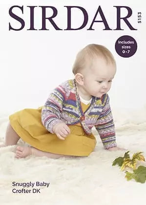 Leaflet 5153 - Sirdar Snuggly Baby Crofter DK cardigan