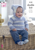Leaflet 5159 - King Cole DK hoodie, jumper & cardigan